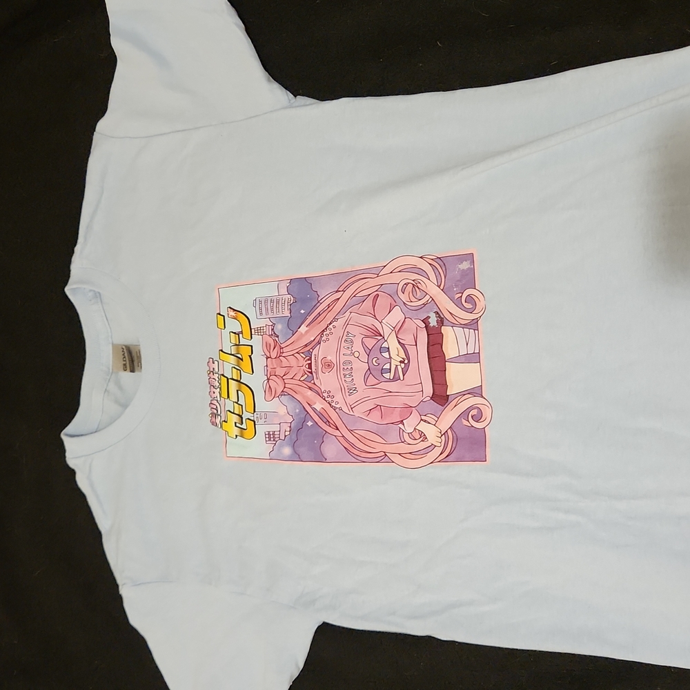 Sailor moon t-shirt, light blue, size s